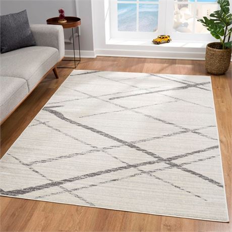 Rosehill Online Auctions - Koshani® Splash Collection Grey Area Rug - 6 ...