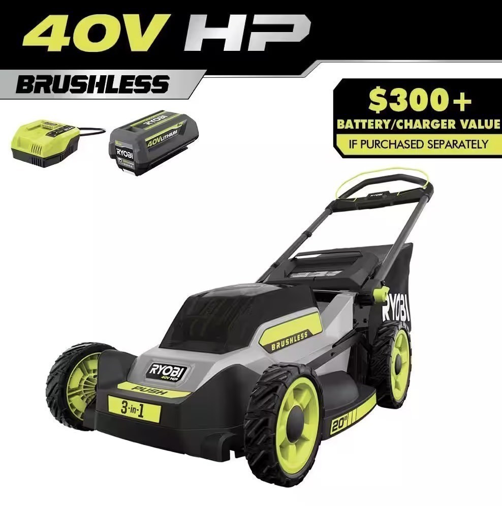 Rosehill Online Auctions RYOBI® 40V HP 20” Brushless Cordless Push